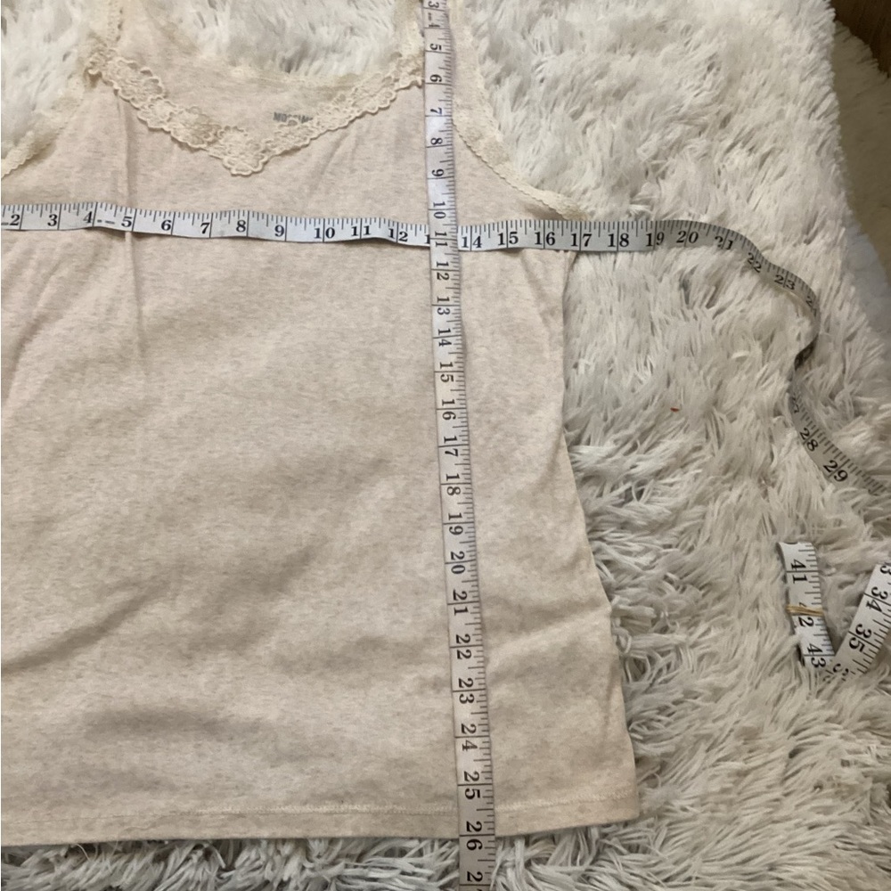 Mossimo camisole tank top Woman’s size XXL cream marled with tan v neck - Picture 11 of 12